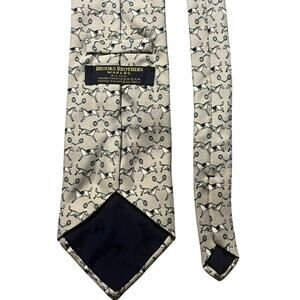 Brooks Brothers | Men’s Silk Necktie | Horse Equestrian Pattern | Beige